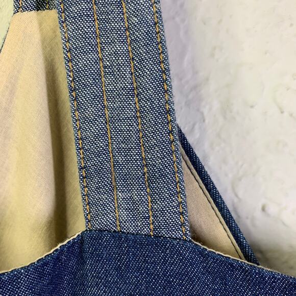 VOOM JOY HAN Dress Small Chambray Empire Waist Front Pockets Vintage 90's Y2K - Picture 8 of 14